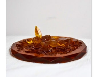 Miodowa podstawka/ Epoxy resin honey cristal tray