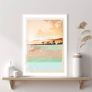 Pastel Beach Tropical Aesthetic Boho Printable Wall Art,Poster Print,Digital Instant Download,Digital Download,Handmade Print,Minimalist Art