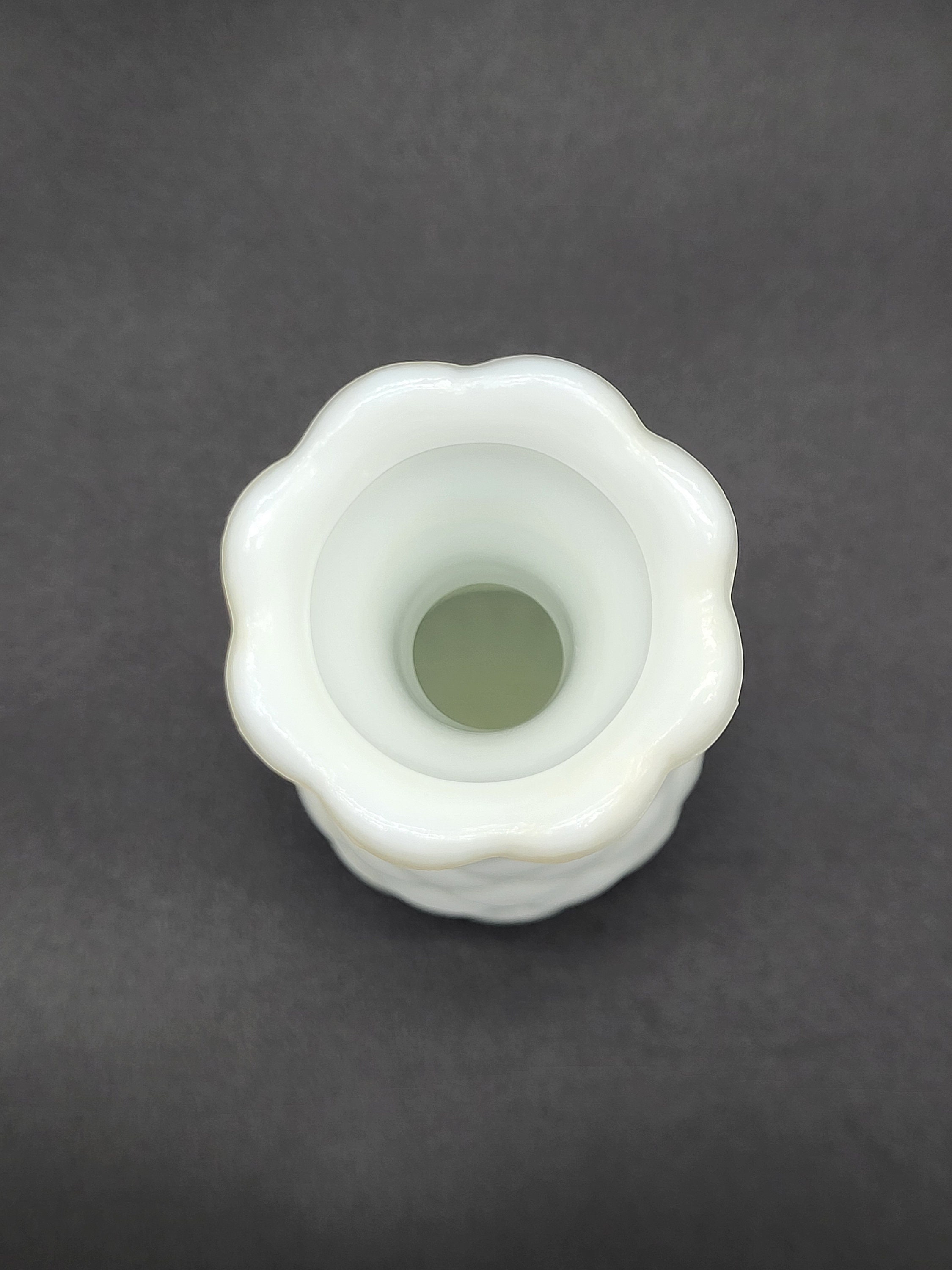 Vintage Milk Glass Pineapple Patterned Bud Vase Etsy