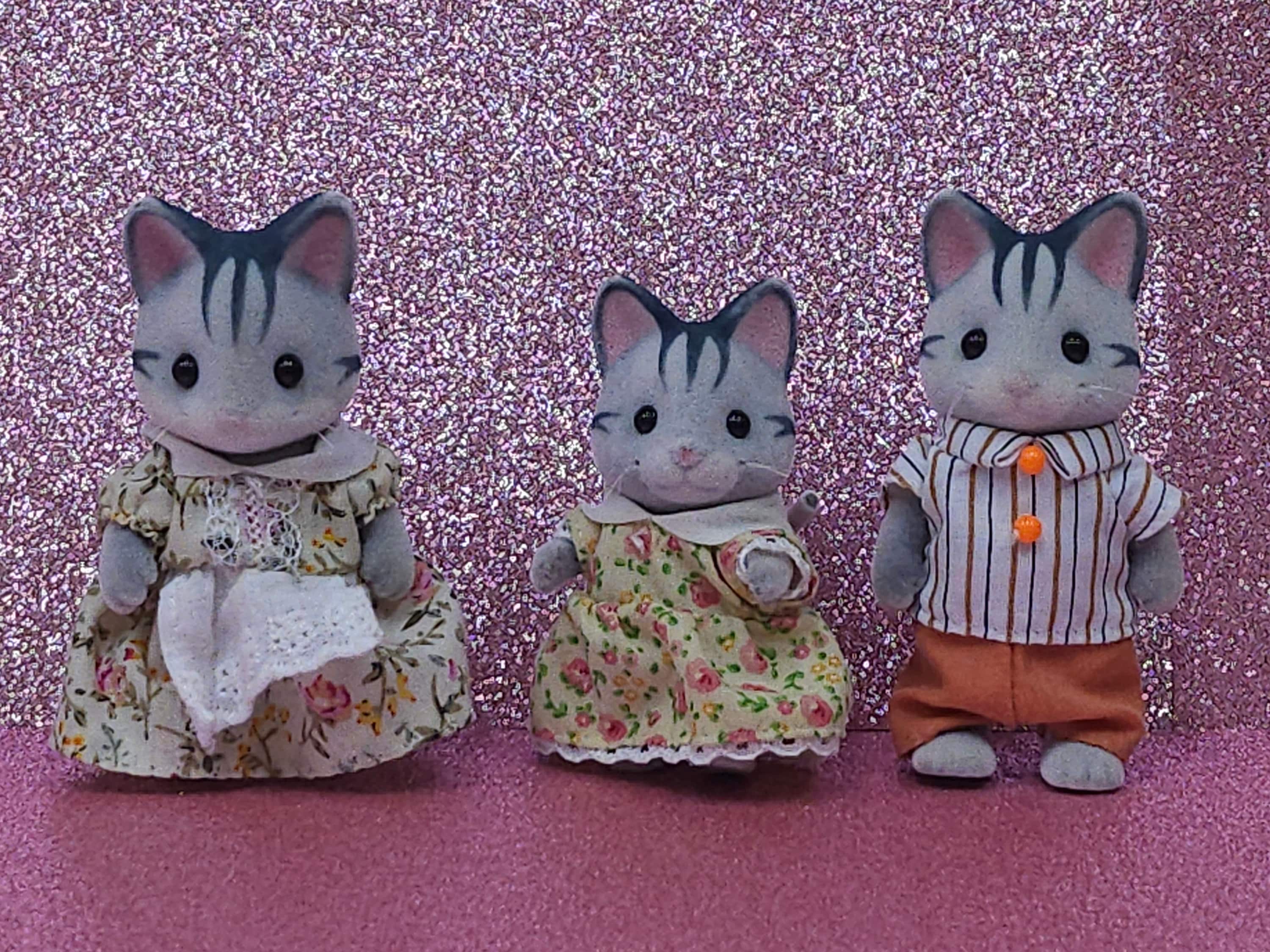 Sylvanian Families Harvey Grey Cat Family of Three - Etsy