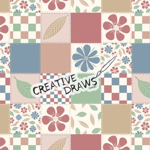 Floral Patchwork nahtlose Muster, nahtlose Datei digitaler Download