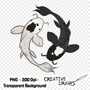 Yin Yang Koi Fish Digital Download