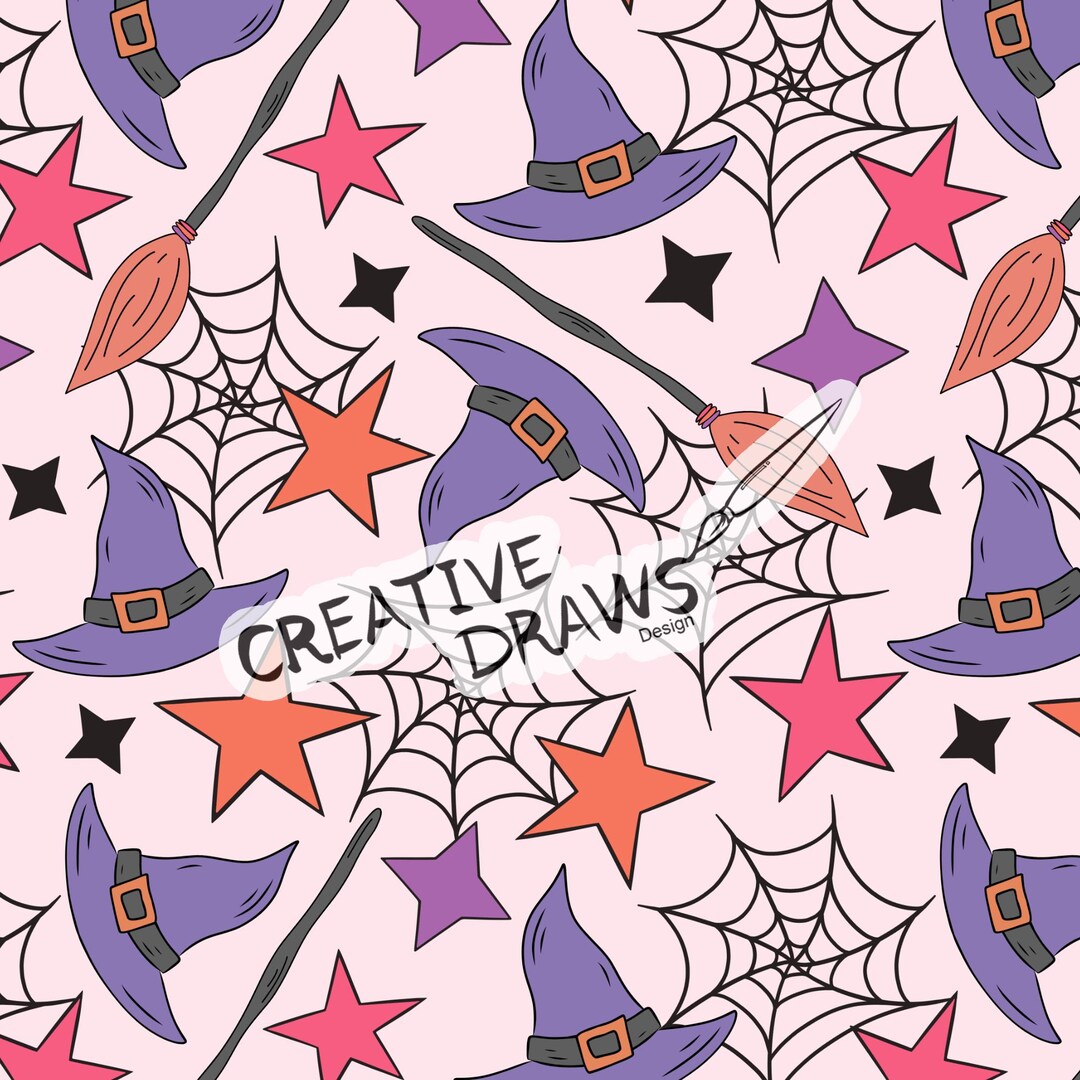 Witch Hat Seamless Pattern, Halloween Seamless File Digital Download - Etsy