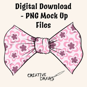 Bow Mock Up, Bowtie Digital Mockup Overlay PNG File Digital