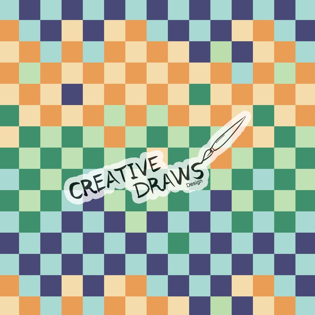 Checker Wave Seamless Pattern, Digital Repeat Pattern for Personal and ...