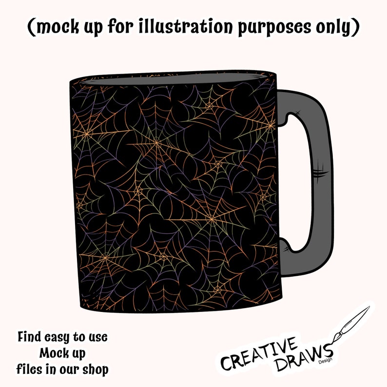 Rainbow Spiderweb Seamless Pattern, Cobweb Digital Repeat Pattern for ...