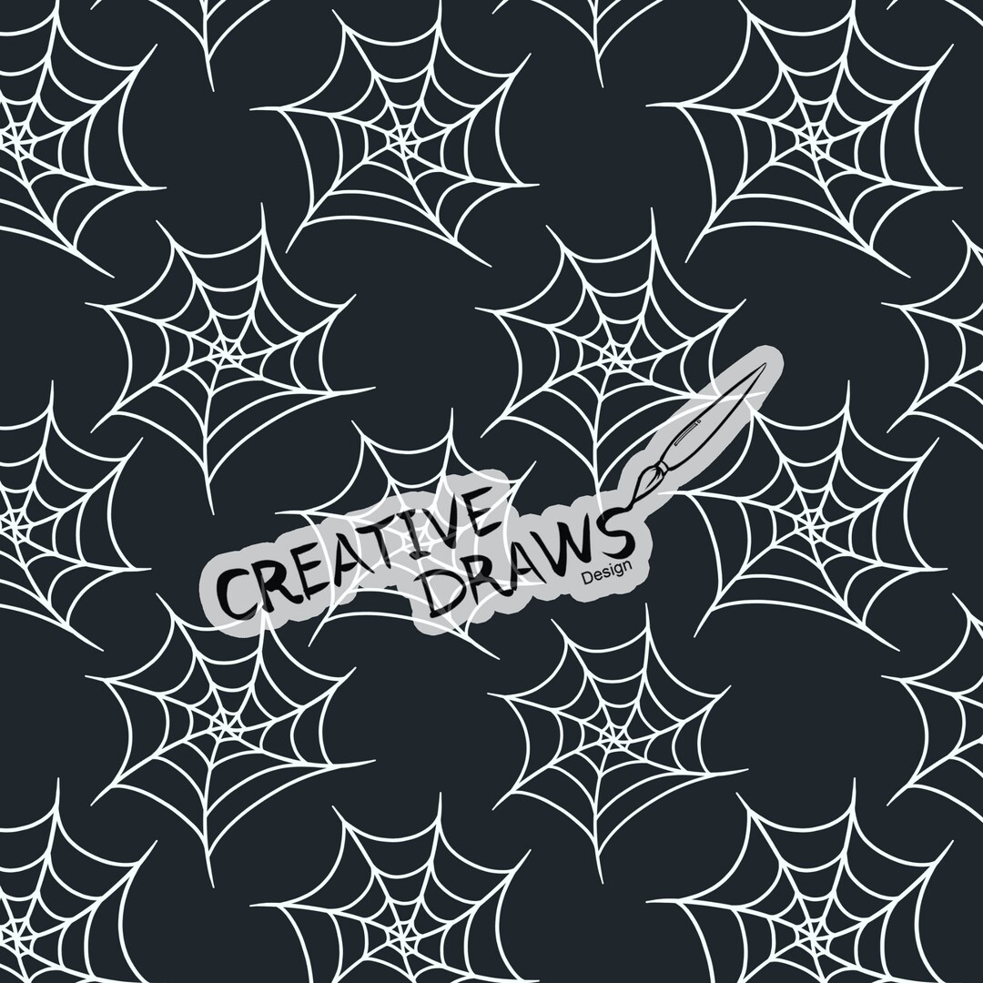 Spiderweb Seamless Pattern, Halloween Digital Repeat Pattern for ...