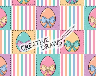 Wzór naszywki z jajkiem wielkanocnym, cyfrowy wzór powtarzalny do użytku osobistego i komercyjnego