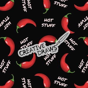 Modèle sans couture de piment rouge, papier de répétition numérique Hot Stuff