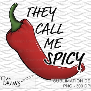 Spicy Red Chili PNG Sublimation, Digital Download