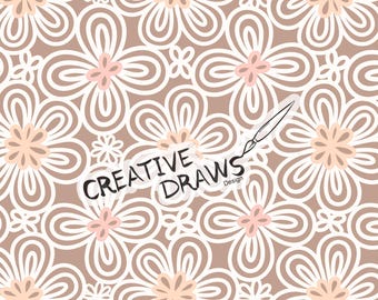 Modello senza cuciture all'uncinetto boho, carta digitale floreale senza cuciture