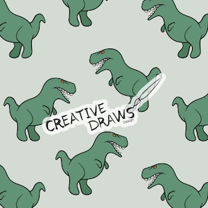 Dinosaur Seamless Pattern, Seamless File Digital Download