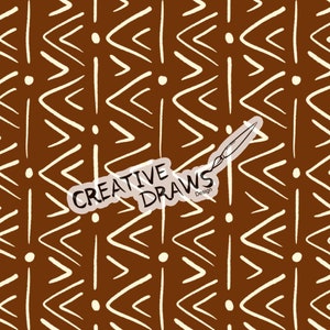 Mudcloth Inspired Seamless Pattern, African Digital Repeat Pattern for Personal and Commercial use
