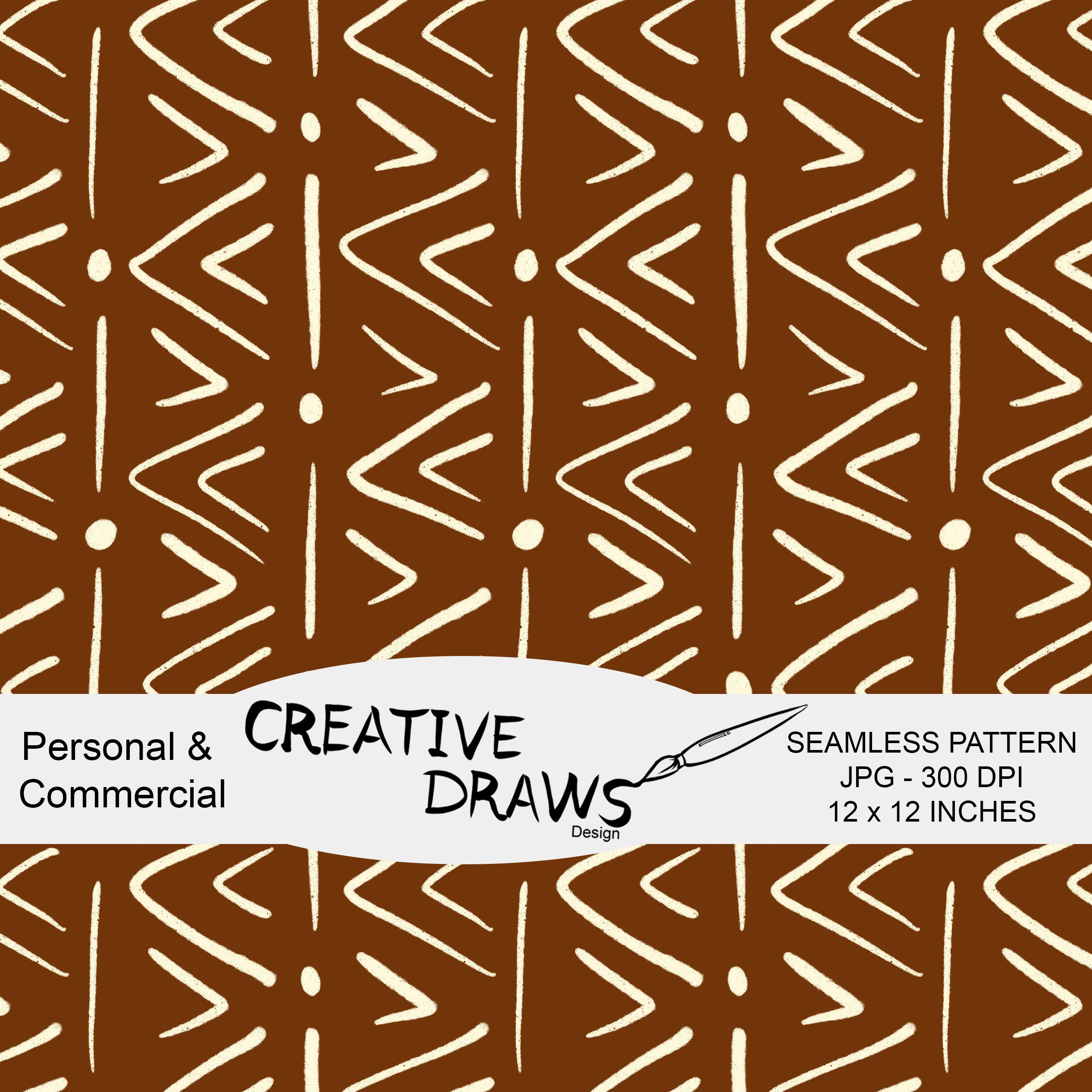 Simple African Tribal Pattern image.