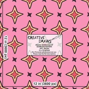 Retro Kirsche Patchwork Nahtlose Muster Pack, Groovy Wiederholung Digitales Papier Bild 10