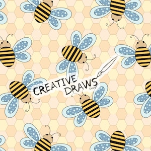 Bee Hive Seamless Pattern, Repeat Digital Paper Pattern for Personal and Commercial use