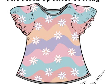 Shirt met korte mouwen, mock-up, digitale mockup-overlay, png-bestand (digitaal)