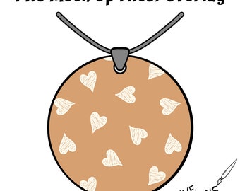 Round Pendant Mock Up, Digital Mockup Overlay PNG File Digital