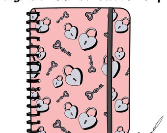Spiral Notebook Mockup, PNG Overlay Digital File