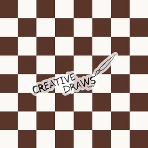 Mocha Checkered Seamless Pattern, Brown Check Digital Repeat Pattern for Personal and Commercial use