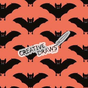 Vampire Bat Seamless Pattern, Seamless File Digital Download