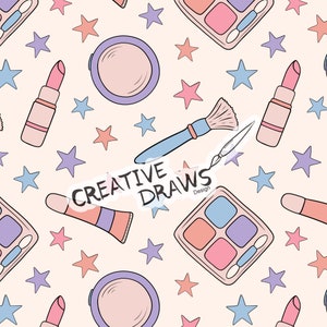 Pastell Make-up Musterdesign, nahtlose Datei digitaler Download