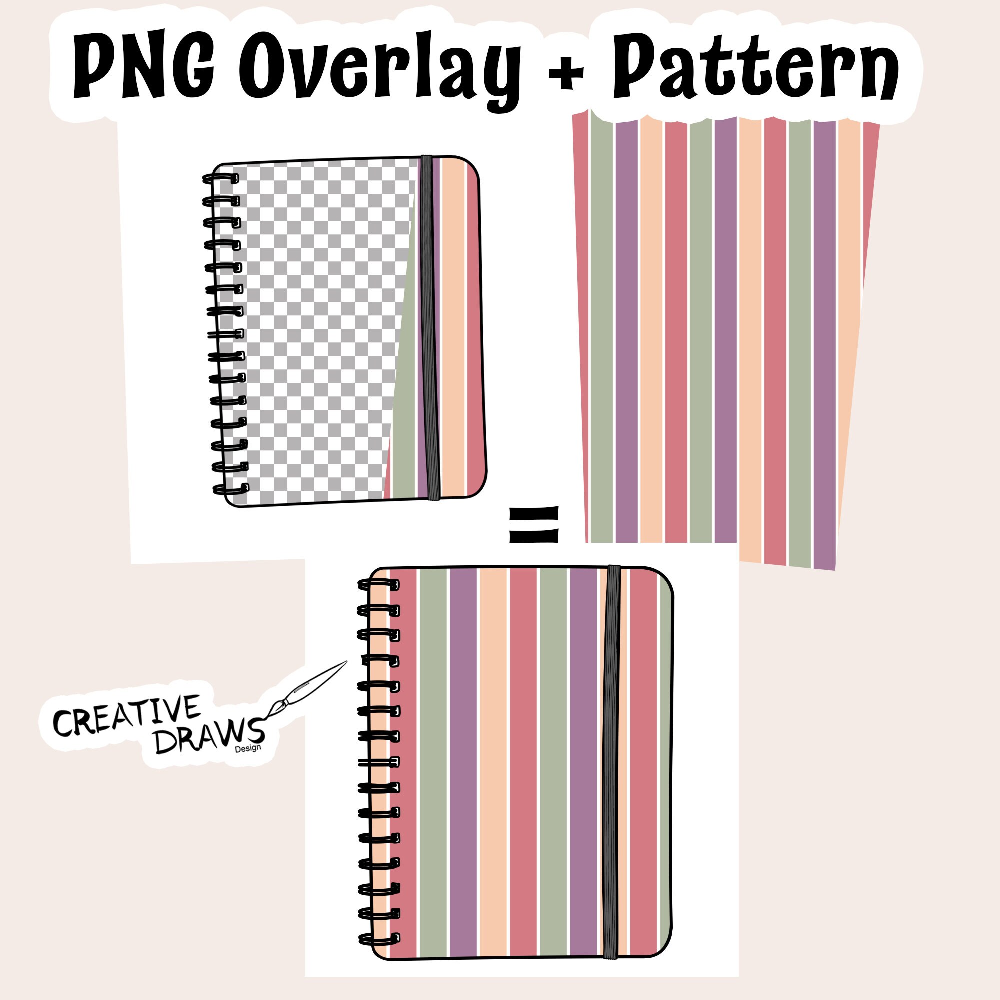 Spiral Notebook Mockup, PNG Overlay Digital File - Etsy UK