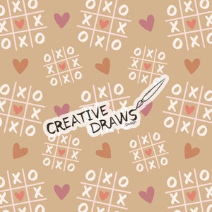Modello senza cuciture Boho XOXO, ripetizione del modello di carta digitale per uso personale e commerciale