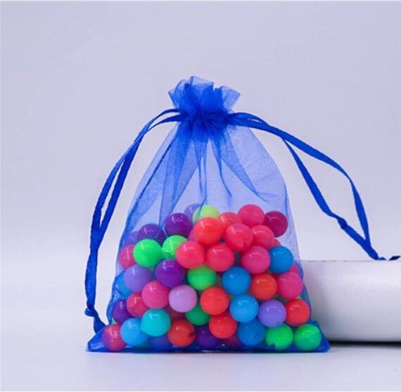 6 Stück Organza-Beutel In Bonbonform – Weiß, 13x6,8 Cm, Für Geschenke & Deko