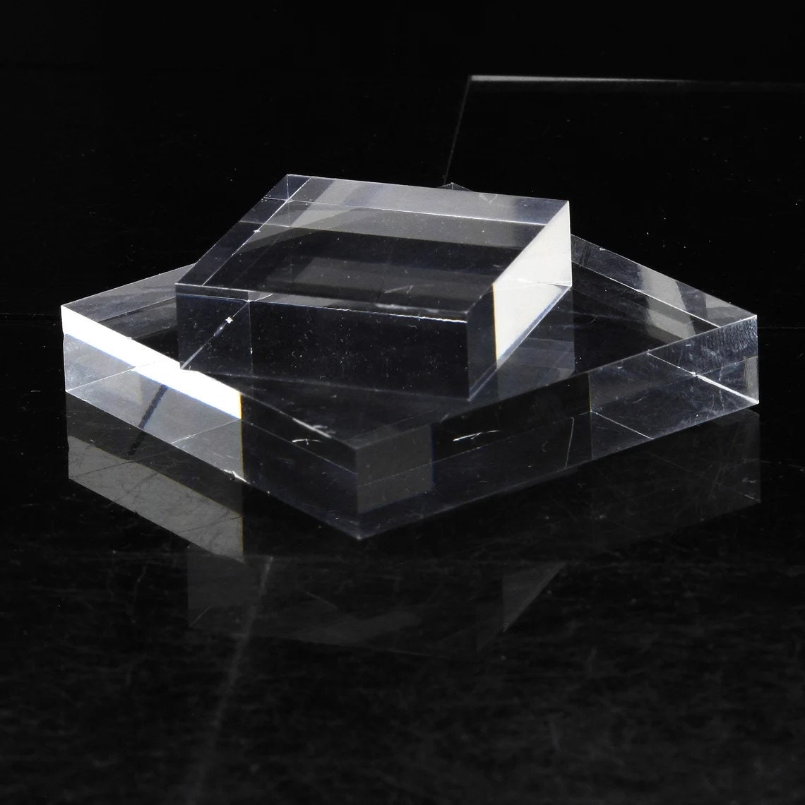 Présentoir Socle Acrylique Support Pour Minéraux. 4 Pièces 60 X 10 mm
