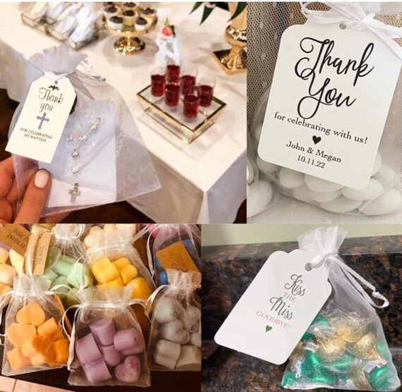 White Luxury Organza Gift Bags – Wedding Favor Candy Pouch – 10, 50, 100pcs – Creative