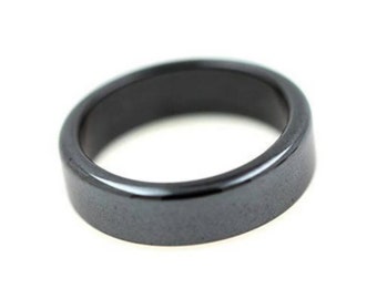 Anillo de hematita de 6 mm. Regalo para mujer, hombre, pareja.