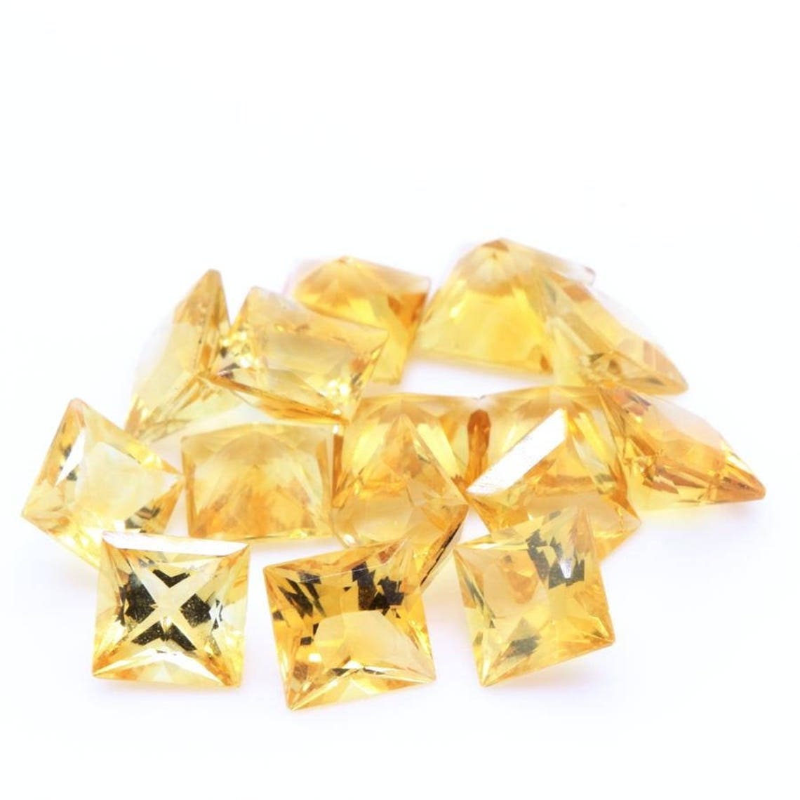 Collection Abijoux Citrine . Carré Vvs1 | Vendu à L'unité Brésil 4, 0 mm