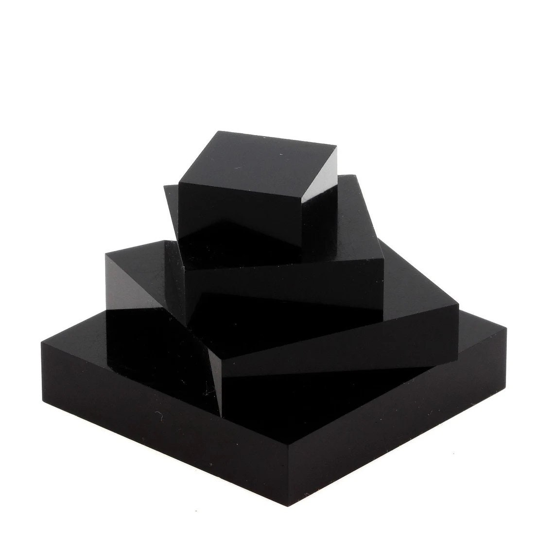 Présentoir Socle Acrylique Support Pour Minéraux. 10 Pièces. Noir 20 X mm
