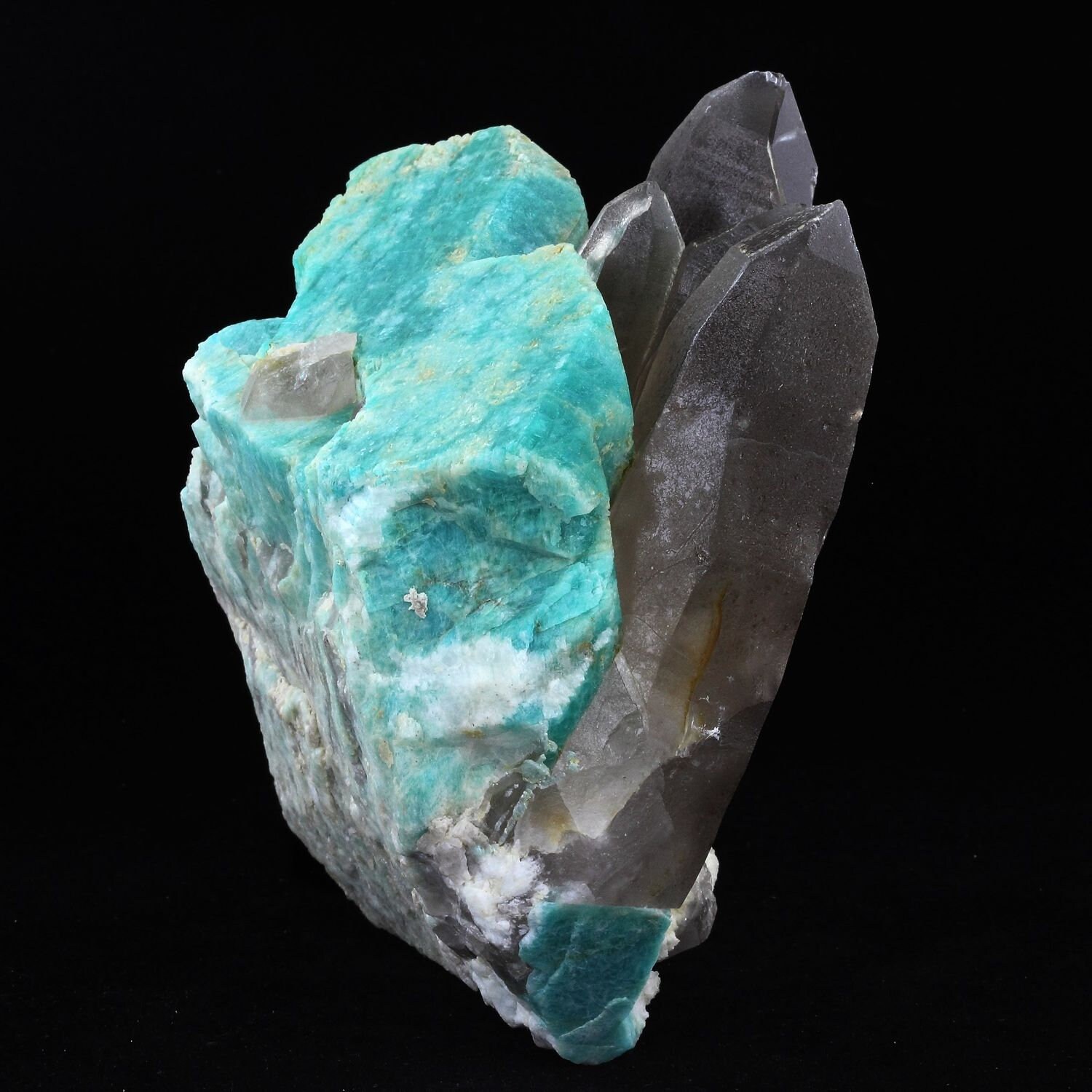 Collection Abijoux Amazonite + Quartz Fumé. 9077.0 Carats. Konso, Ethiopie.