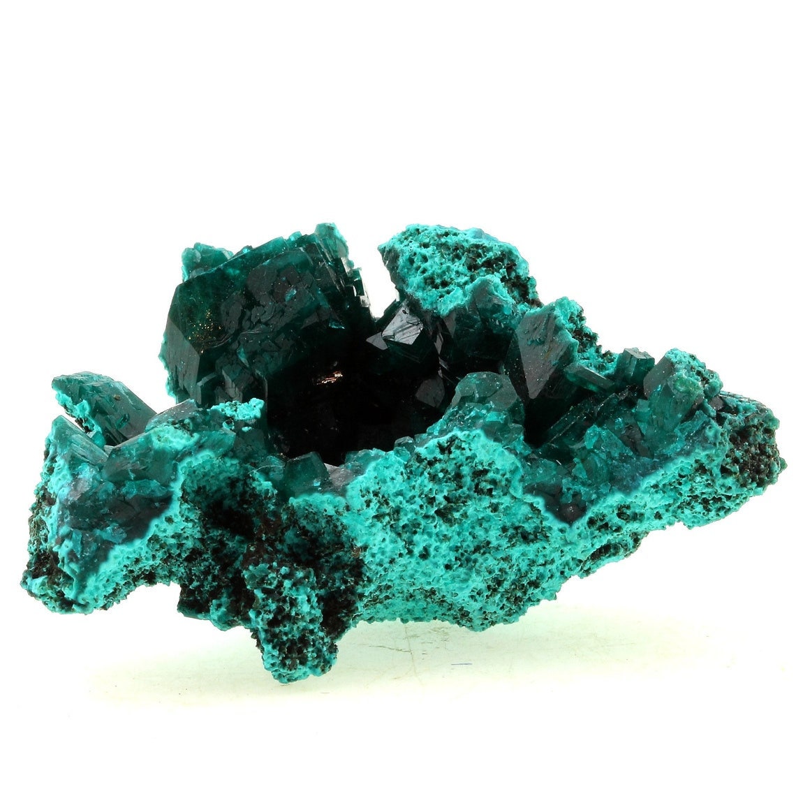 Collection Abijoux Dioptase. 1110.0 Carats. Pimbi Hill, Mindouli, Congo