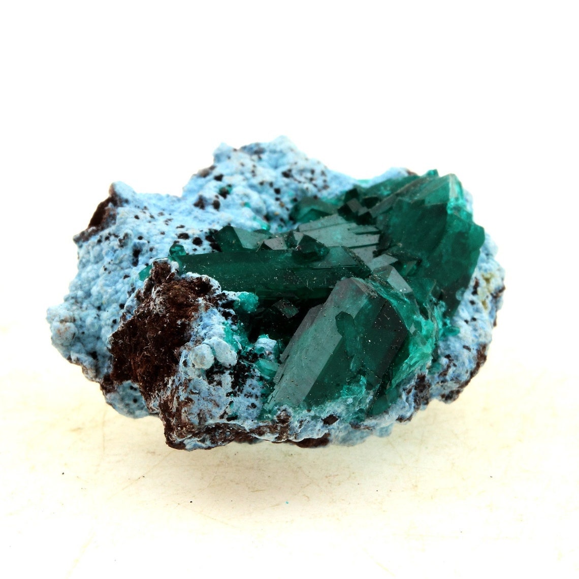 Collection Abijoux Dioptase. 32.0 Carats. Pimbi Hill, Mindouli, Congo