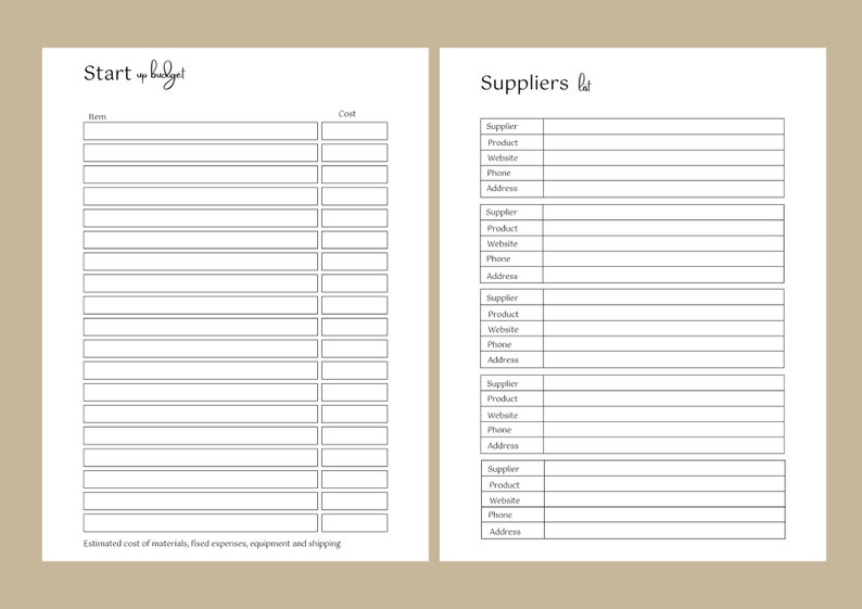 Soap Business Planner Soap Making Business Kit Soap Order Etsy