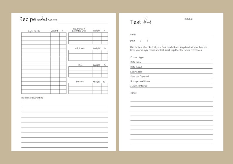 Soap Business Planner Soap Making Business Kit Soap Order Etsy