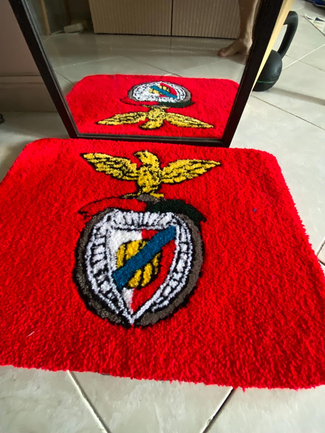 Tufted Rug With SL BENFICA Logo. Show Your Love for the Great Club SL ...