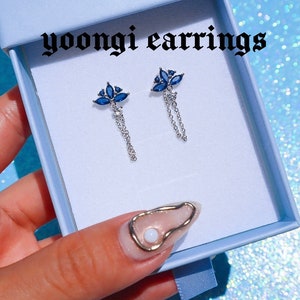 AGUSTD Yoongi Amygdala Lotus Flower Earrings