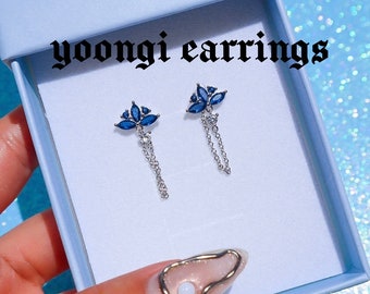 AGUSTD Yoongi Amygdala Lotus Flower Earrings