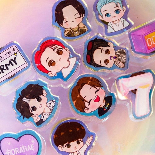 BTS Shoe Charms Crocs Cute Kpop Set Etsy