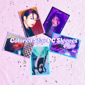 Fundas para tarjetas fotográficas KPOP de estrellas de colores