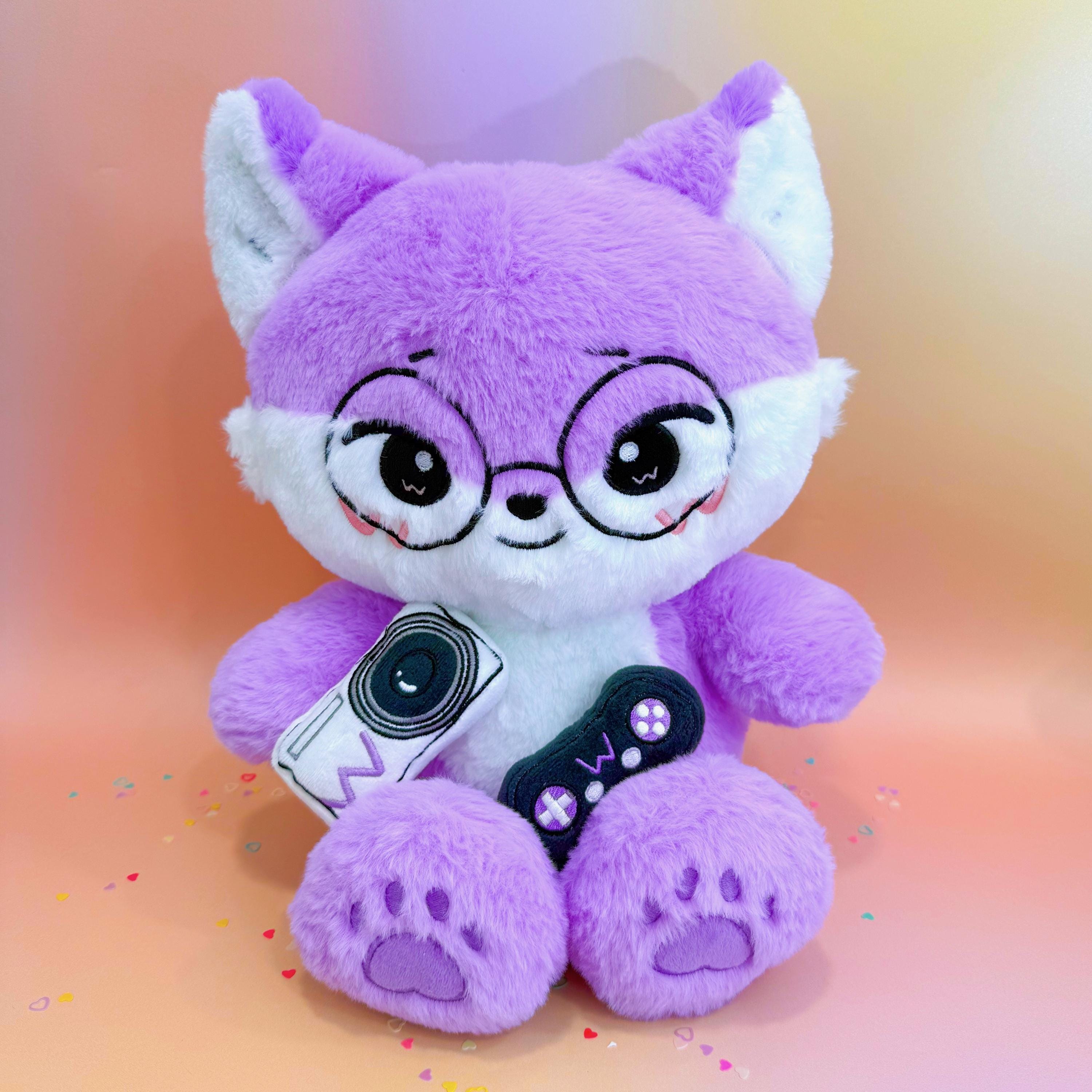 Wonu Purple Fox 40cm Plushie - Etsy