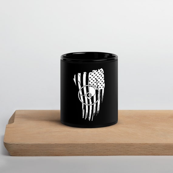 Yap-America Black Glossy Mug