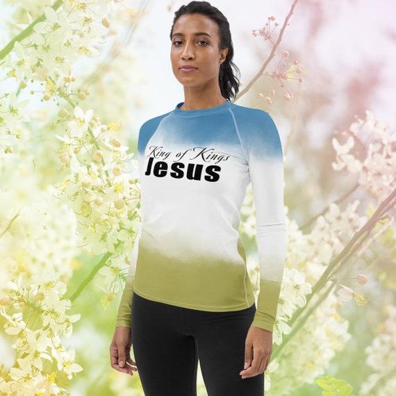 Women's Rash Guard Jesus The King of Kings Long Sleeve