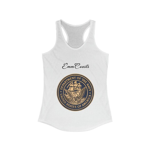 EmmCoasts US Navy Logo Women's Ideal Racerback Tank