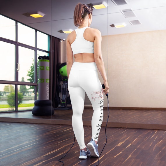 Puerto Rico White Yoga Leggings