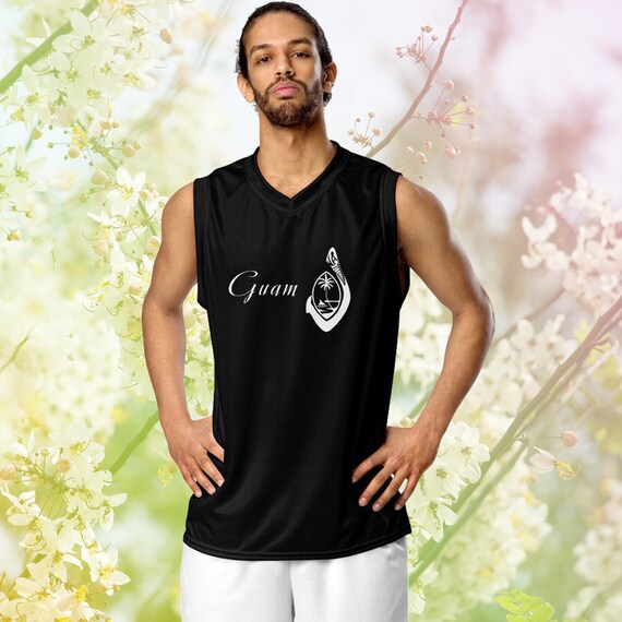 Guam-Black Unisex Basketball Jersey